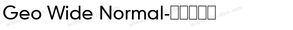 Geo Wide Normal字体转换